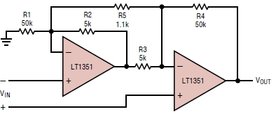 LT1351, 250мА, 3МГц, операционный усилитель